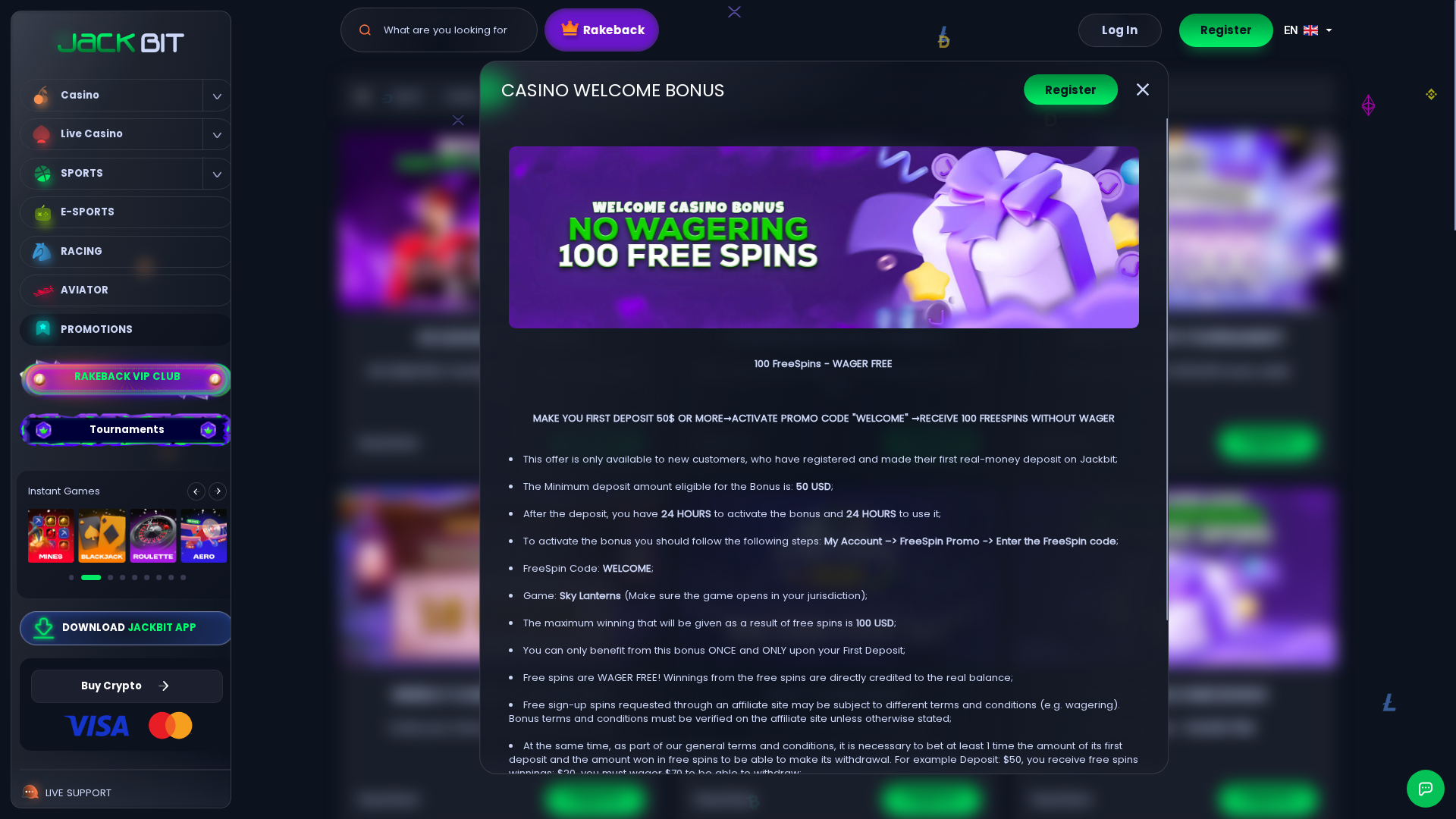 Jackbit desktop screenshot