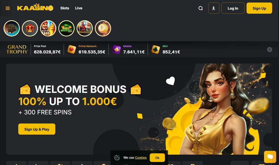 Kaasino desktop screenshot